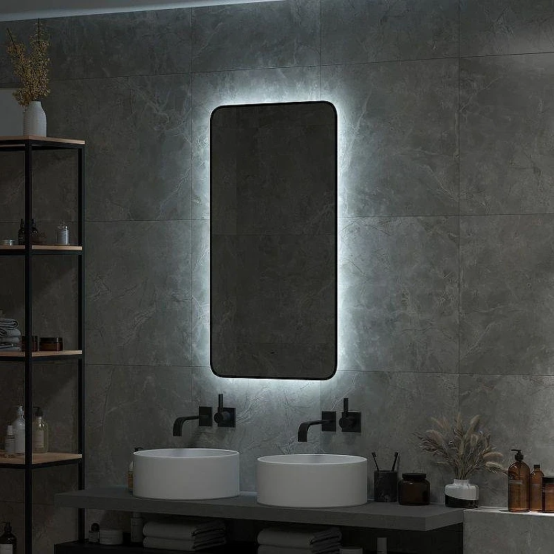 Зеркало Art&Max Siena 60 AM-Sie-600-1000-DS-F с подсветкой с бесконтактным выключателем