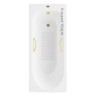 Чугунная ванна Vinsent Veron Soissons 170x70 VCN1707042H/VH0015MGD-AS цвет Белый с дугообразными ручками матовое золото и антискользящим покрытием