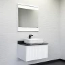 Тумба с раковиной Comforty Марсель 75 00-00013395 подвесная Белая матовая Калакатта Блэк