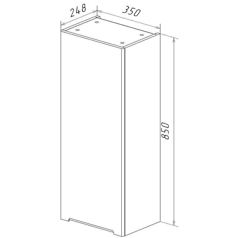 Подвесной шкаф Lemark Buno 35 LM04B35PL Белый глянец