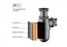 Сифон для раковины Aquatek AQ6014BGM цвет Оружейная сталь