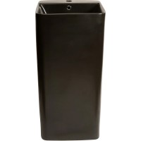 Раковина SantiLine 42 SL-4005MB Черная матовая фаянс напольный