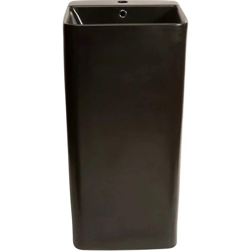 Раковина SantiLine 42 SL-4005MB Черная матовая фаянс напольный
