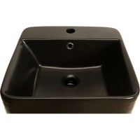 Раковина SantiLine 42 SL-4005MB Черная матовая фаянс напольный