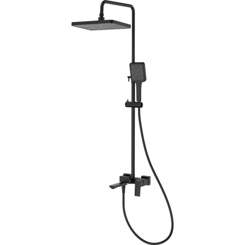 Душевая система Splenka S01.24.06 Черная матовая латунь на стену