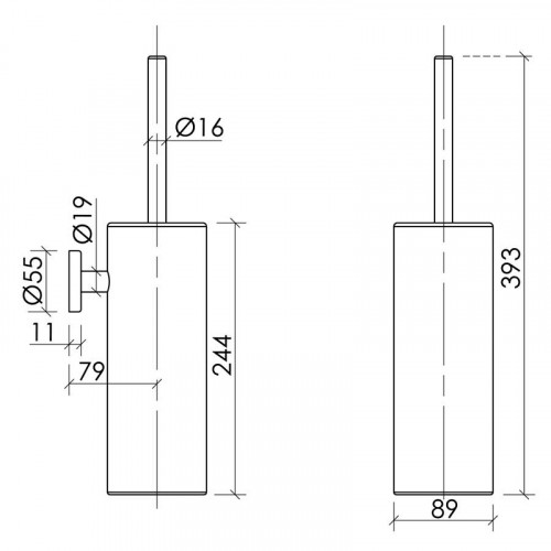 Ершик для унитаза Sancos Base SC9032CH Хром