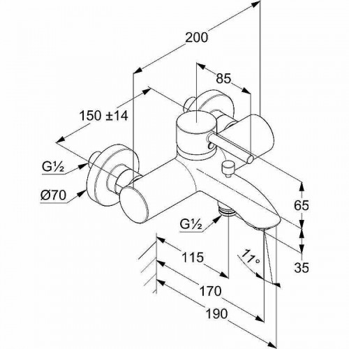 Смеситель для ванны Kludi Bozz 386915376 Белый матовый