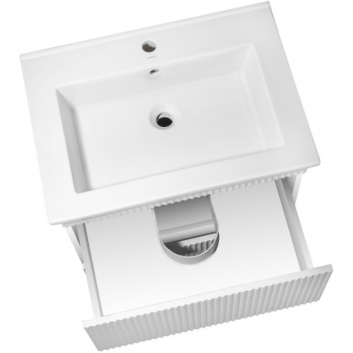 Тумба под раковину Runo Модена 65 00-00001452 Белая МДФ / ЛДСП