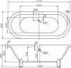 Акриловая ванна BelBagno 177х80 BB21 без гидромассажа