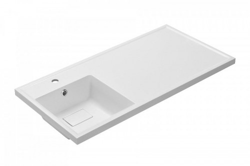 Раковина Aquaton Лайн 100 L 1A72853KLF01L с местом под стиральную машину цвет Белый