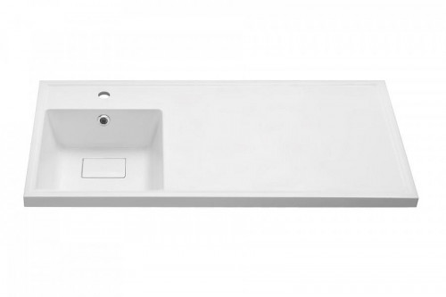 Раковина Aquaton Лайн 100 L 1A72853KLF01L с местом под стиральную машину цвет Белый