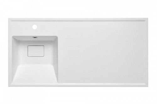 Раковина Aquaton Лайн 100 L 1A72853KLF01L с местом под стиральную машину цвет Белый