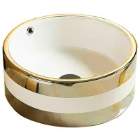 Раковина накладная CeramaLux 42 C1057 Золотая