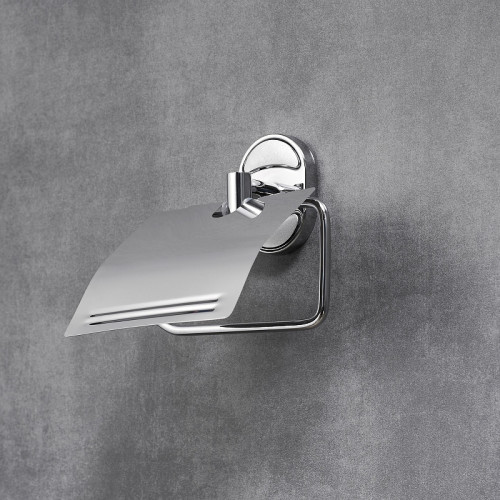 Держатель туалетной бумаги Ростовская Мануфактура Сантехники A3020 с крышкой Хром