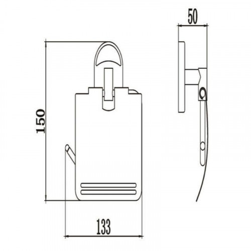 Держатель туалетной бумаги Ростовская Мануфактура Сантехники A3020 с крышкой Хром
