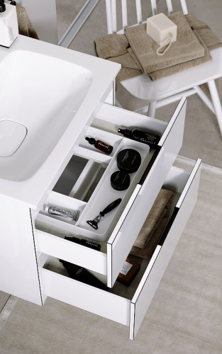 Тумба под раковину Aqwella Accent 60 ACC0106W подвесная Белая МДФ / ЛДСП