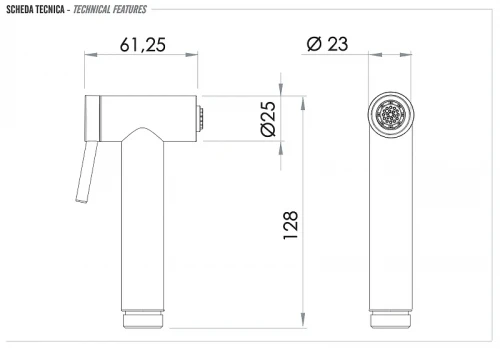 Гигиенический душ Remer X Style Inox SS332ON цвет Нержавеющая сталь