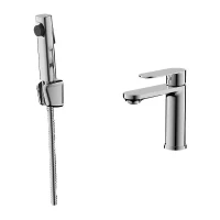 Смеситель для раковины Maretti Florenza FLG32RF70 с гигиеническим душем цвет Хром