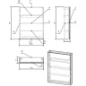 Зеркальный шкаф Cersanit Moduo 60 SB-LS-MOD60/Wh Белый МДФ / ЛДСП, стекло