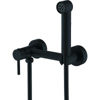 Гигиенический душ со смесителем Splenka S99.51.06 Черный матовый латунь на стену