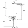 Смеситель для раковины Vitra Root Square A42733EXP Хром