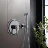 Гигиенический душ со смесителем Aquatek Классик AQ1519CR Хром латунь встраиваемый