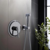 Гигиенический душ со смесителем Aquatek Классик AQ1519CR Хром латунь встраиваемый