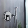 Гигиенический душ со смесителем Aquatek Классик AQ1519CR Хром латунь встраиваемый