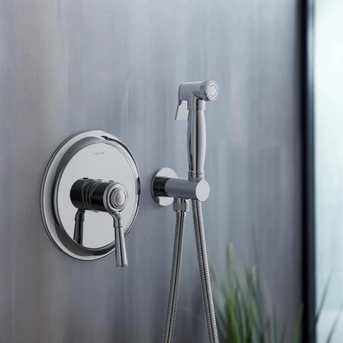 Гигиенический душ со смесителем Aquatek Классик AQ1519CR Хром латунь встраиваемый