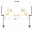 Душевая дверь Cezares Eco 80 ECO-O-B-2-80-C-Cr профиль Хром стекло прозрачное