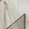 Шторка на ванну Maybah Glass MGV-138-2у 540x1400 в узком профиле Бронза стекло бронзовое матовое