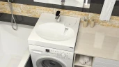 Раковина над стиральной машиной Azario Estet 60 CS00082259 цвет Белый
