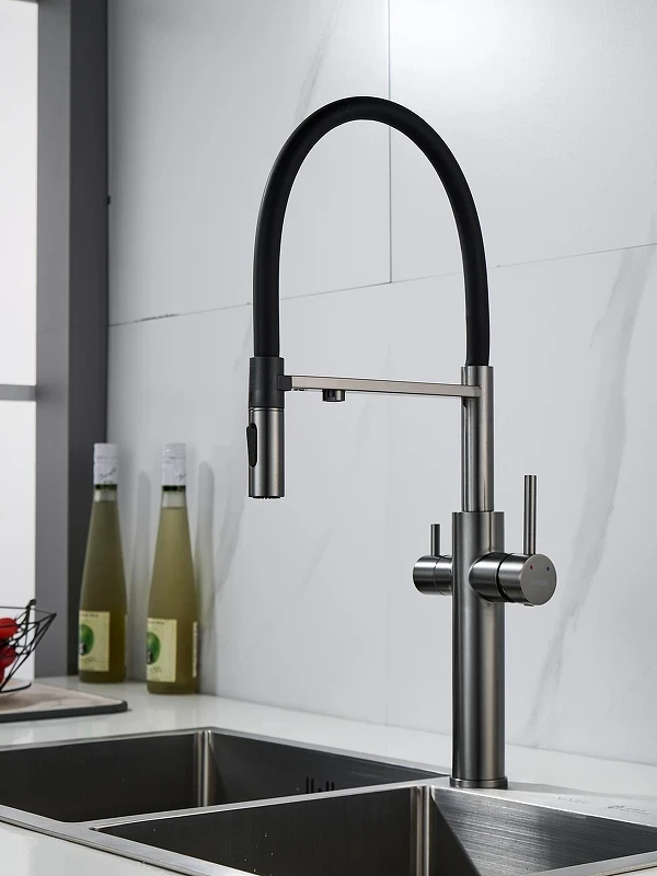 Смеситель для кухни Shevanik S478T цвет Оружейная сталь