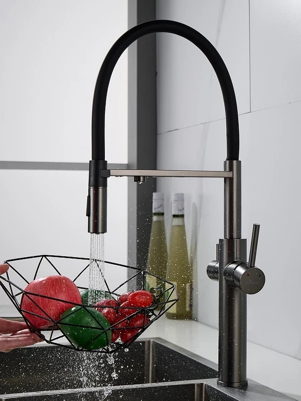 Смеситель для кухни Shevanik S478T цвет Оружейная сталь