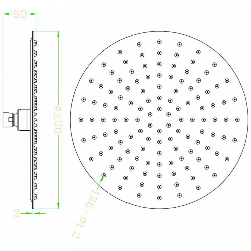 Верхний душ Rav Slezak KS0011 Хром