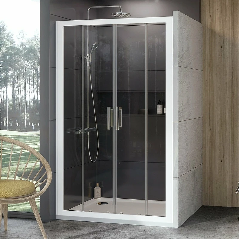 Душевая дверь Ravak 10° 10DP4 120 0ZKG0100Z1 профиль Белый стекло Transparent