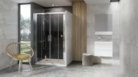 Душевая дверь Ravak 10° 10DP4 120 0ZKG0100Z1 профиль Белый стекло Transparent