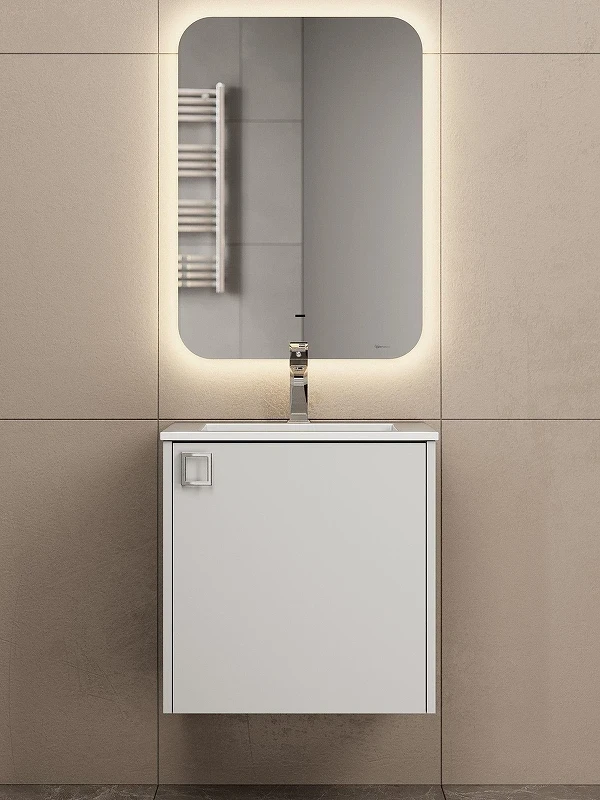Тумба с раковиной Uperwood Aurora 50 KAurora50wm подвесная цвет Белый матовый