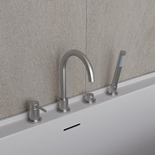 Смеситель на борт ванны Oliveeka Y OL-669017-BG цвет Золото матовое