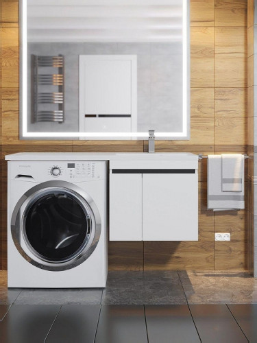 Тумба под раковину Uperwood Magenta 120 5930205151 подвесная цвет Белый матовый Графит матовый