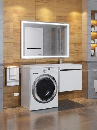 Тумба под раковину Uperwood Magenta 120 5930205151 подвесная цвет Белый матовый Графит матовый