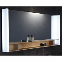 Зеркало Jacob Delafon Terrace 150 EB1184-NF с подсветкой Белое Древесное с сенсорным выключателем МДФ / ЛДСП, массив дерева, стекло