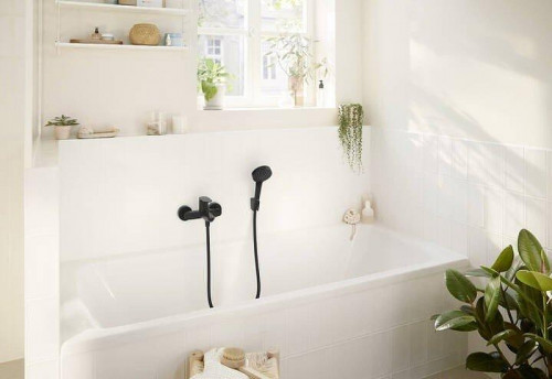 Смеситель для ванны Hansgrohe Rebris S 72443670 цвет Черный матовый