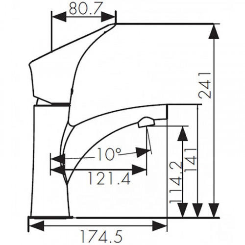 Смеситель для раковины Kaiser Calla 71011 Хром латунь