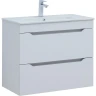 Тумба под раковину Aquanet Практика 80 330459 подвесная Белая матовая МДФ / ЛДСП