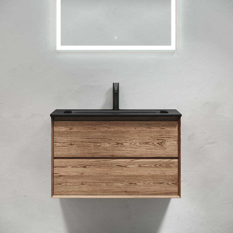 Тумба под раковину Sancos Marmi 2.0 80 MR2.080ECH подвесная Дуб чарльстон МДФ / ЛДСП