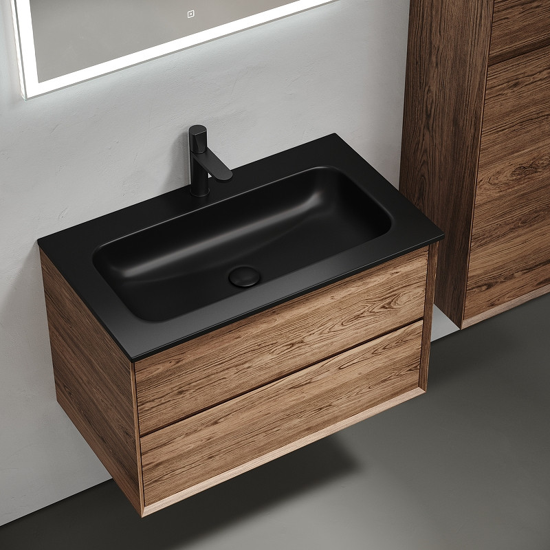 Тумба под раковину Sancos Marmi 2.0 80 MR2.080ECH подвесная Дуб чарльстон МДФ / ЛДСП