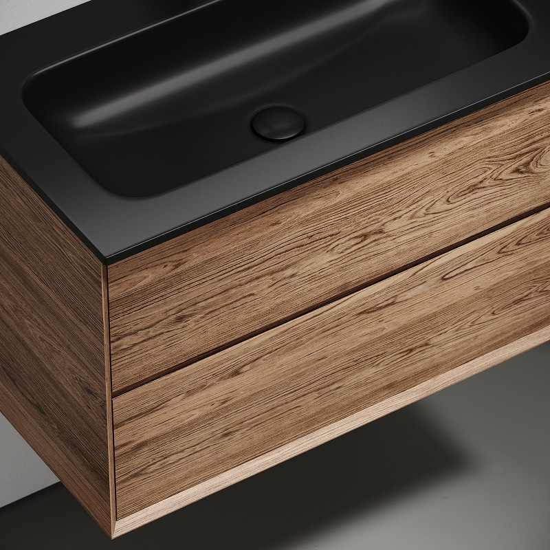 Тумба под раковину Sancos Marmi 2.0 80 MR2.080ECH подвесная Дуб чарльстон МДФ / ЛДСП