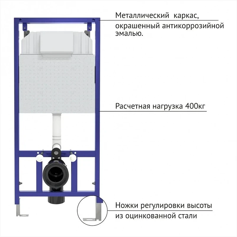 Комплект унитаза с инсталляцией Berges Novum 042418 с сиденьем Микролифт и Черной клавишей смыва фарфор подвесной