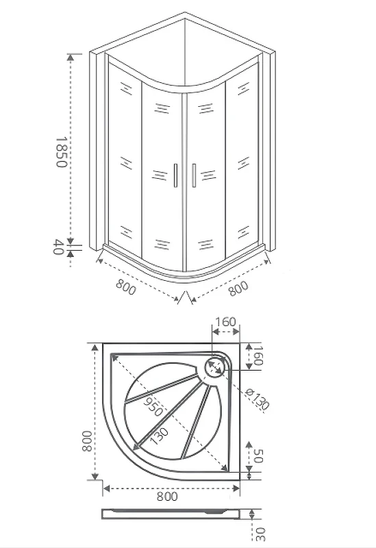 Душевой уголок Good Door Infinity R-80-С-CH 80x80 профиль Хром стекло прозрачное